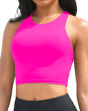 2026 Sporty Swim Vest Swimsuit Only Tops Padded Swimwear Women Solid Bathers Bathing Swimming Suit Female