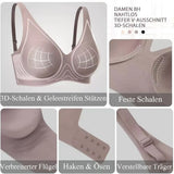 Women's Deep V Seamless Wire-Free Bra Plus Size Solid Color 3/4 Cup Thin Bra Comfortable Push-up Bra Underwear
