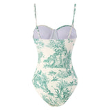 2026 New Arrival Push Up Women Bikini Set Floral Printed Ruffle Bikinis Strappy Bandage Swimwear Brazilian Biquini Bathing Suit