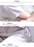 Spring and summer silk women's pajamas long-sleeved autumn and winter new imitation silk women's home clothes