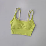Women's yoga sports bra, shoulder straps with color blocking design, camisole yoga fitness bra