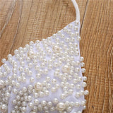 Halter Luxury Pearl Bikini Mini Micro Bikinis Female Swimsuit Women Swimwear Two-pieces Bikini Set Bather Bathing Suit Swim Lady