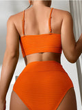 2026 High Waist Bikini Women Strappy Swimwear Female Sexy Swimsuit Solid Bathers Bathing Swimming Swim Suit Beachwear Summer