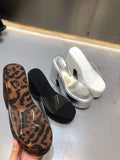 Summers Chunky Women Slippers Fashion Elegant PVC Transparent Platform Wedges Heel Slides Ladies Casual Outdoor Beach Sandalias