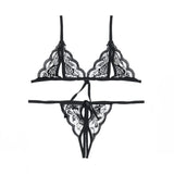 Babydoll Costumes Women Hot Open Bra Crotch Lace Sexy Transparent Underwear Sexy Lingerie Set
