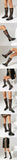 2026 Plus Size 48 Black Flower Mesh Lace Knee High Boots Women Breathable Square Heels Red White Summer Boots Shoes Zipper