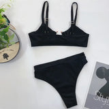 SnakeSkin Female Swimsuit High Waist Bikini Women Swimwear Two-pieces Bikini Set Hollow Out Bathing Suit Swim Wear Beachwear