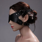 Solid Color Leather Mask Anime Glasses Women'sexy Accessories Exotic Style Adjustable Masks PU Blindfold Game For Adult Couples