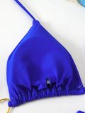 Triangle Halter String Thong Bikinis 2026 Women Sexy Swimsuit Solid Heart Swimwear Female Bathers Bathing Swimming Swim Suit