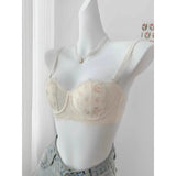 Summer Rabbit Cup Bralette Large Bust Light Support Thin Lace Beachwear Pure Comfort Wirefree Anti-Sagging Bra AU S-XL MOYISU