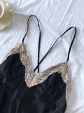 Sexy Pajamas Women's Lace Suspender Nightdress Silk Thin Dress Lingerie Women Nightgowns Sexy Solid Nightwear Summer Loungewear