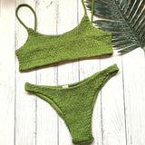 Sexy Wrinkled Butterfly Printed Bikini Female Swimsuit Women Swimwear Two-Pieces Bikini Set Bather Bathing Suit Swim Lady V713