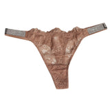 Rhinestone Lace Sexy Women Panties Floral Seamless Underwear G String Letter Transparent Thong For Female Low Rise Ladies Briefs