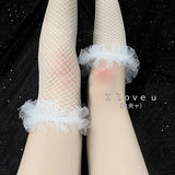 Japanese Anime Maid Uniform Women Sexy Cosplay Lingerie Costume Lace Headband Leg Ring Waistband Dress Set Outfits