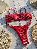 2026 New Sexy Diamond Bikini Women Swimsuit Bandeau Biquini Push Up Swimwear Female Shiny Bathing Suits Bodysuit Beachwear