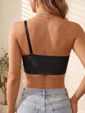 Women's One Shoulder Seamless Bra Front Closure Comfort No Lining Wireless Lingerie