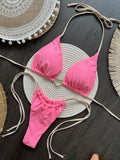 Heart-shaped Halter Micro Thong Bikini Female Swimsuit Women Swimwear Two-pieces Bikini Set Brazilian Bather Bathing Suit Swim