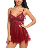 2pcs Lace Sexy Lingerie Set For Women, Suitable For Sleepwear And Loungewear