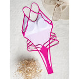 S- XL Extreme Mini Micro Thong Strappy Women Swimwear One Piece Swimsuit Female Backless Monokini Bather Bathing Suit Swim V3938