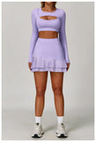 Pleated Tennis Skirt for Women with Pocket Shorts Women's High Waisted Wrapped Around Tummy Control Athletic Golf Yoga Skorts