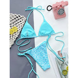 Sexy Leopard Printed Halter Brazilian Bikini Women Swimwear Female Swimsuit Two-Piece Bikini Set Bather Bathing Suit Swim V3681