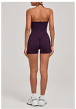 Outdoor Backless Yoga One Piece Suit Women Multiple Wearing Methods Sleeveless Slim Fit Pocket Stretch Sports Fitness Jumpsuit