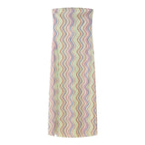 2024 Dress For Women Summer Chic Print Mesh Sleeveless Sexy Side Slit Slim Dresses Wild Beach Resort Style Woman Dress