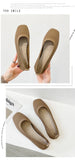 Women Leisure Flats Summer Autumn Flat Shoes Breathable Knitted Square Toe Slip-on Female Daily Walking Driving Loafers