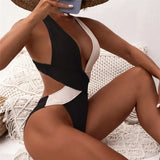 Scrunch Butt Swimsuits Deep V Neck Cross Backless One Piece Swimsuit Women Swimwear Female Monokini High Cut Bathing Suit Swim