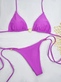 Triangle Thong Bikini 2026 Women Halter Swimsuit Solid Sexy Brazilian Swimwear Female Bathers Bathing Swimming Swim Suit Beach