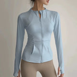 Women's High-End Yoga Suit with Standing Collar Long-Sleeved Sports Jacket for Running And Training Windproof Fitness Jacket