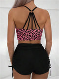 Leopard Swimwear Women High Waist Swimsuit 2026 Sexy Back Hollow Out Swimsuit Beach Wear Female Bathers Bathing Swimming Summer