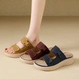 Wedge Sexy Comfortable Non-slip Women's Slippers 2026 Summer Fashion New Lightweight Elegant Outside Women's Platform Slippers