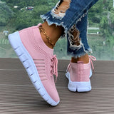 Spring Autumn Solid Breathable Mesh Flat Shoes Women Plus Size Non Slip Sock Sneakers Woman Comfortable Soft Sole Sport Shoes