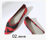 Elegant Leopard Knitted Ballet Flats Woman Pointed Toe Mesh Moccasins Ladies Fashion Walking Loafers Slip-on Soft Driving Shoes