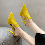 2026 New style Baotou type high-heeled shoes pointy heel 8.5CM comfortable casual wear fashion sandals Hollow sexy single shoes