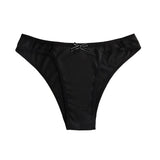 Sexy Fashion Women's Mid-Waist Triangle Panties Bowknot Lingerie Underpants Thin Breathable Briefs Soft Comfortable Underwear