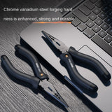 Deli pointed nose pliers 6-inch steel wire pliers multifunctional eccentric labor-saving household manual wire stripping pliers