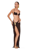 2025 New Sexy Tube Top Bikini set and Skirt Swimwear Women Metal Decoration Bodysuit Lace-up Bathing Suit Beachwear Biquini