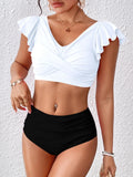 2026 Ruffle Bikinis Women Sexy Swimwear Female High Wasit Swimsuit Bathers Bathing Swimming Swim Suit Beachwear Summer