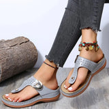 2026 Summer Women Wedge Sandals Premium Orthopedic Open Toe Sandals Vintage Anti-slip Leather Casual Female Platform Retro Shoes