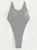 Extreme Mini Micro String Backless Women Swimwear One Piece Swimsuit Female High Cut Monokini Thong Bathing Suit Swim Beachwear