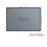 Home office business projector, portable movie screen, 60-133 inches, metal anti light screen hook for daytime viewing