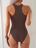 2026 Sporty Slim Swimsuit Women One Piece Zipper Sleeveless Swimwear Female Sexy Bather Bathing Swimming Swim Suit Beachwear XXL