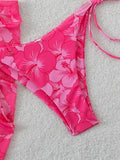Halter Triangle String Bikinis 2026 Women Sexy Printed Swimsuit 3 Pieces Swimwear Female Bathers Bathing Swimming Swim Suit