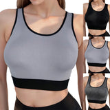 Seamless Women Yoga Bra Racerback Sports Crop Tops Breathable Gym Tank Top No Pads Quick Drying Fitness Running Workout Tops