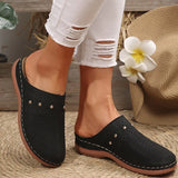 Lightweight Wedge Heel Mules Slippers Women Summer Hollow Out Slides Shoes Woman Plus Size Thick Sole Outdoor Sandals Female