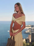 Fashion Off Shoulder Frill Bikini With Maxi Skirt Set Women's Swimsuit Elegant Lady Low Waist Swimwear Mujer Vacation Outfits