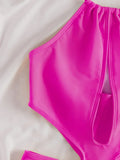 2025 New Sexy Halter Women Swimwear One Piece Swimsuit Female Hollow Out Monokini Bather Bathing Suit Summer Beach Wear Bodysuit