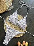 Leopard Halter Scrunch Butt Mini Micro Thong Bikini Women Swimwear Female Swimsuit Two-pieces Bikini Set Bathing Suit Swim Lady